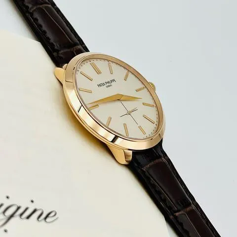 Patek Philippe Calatrava 5123R-001 38mm Rose gold Silver 4