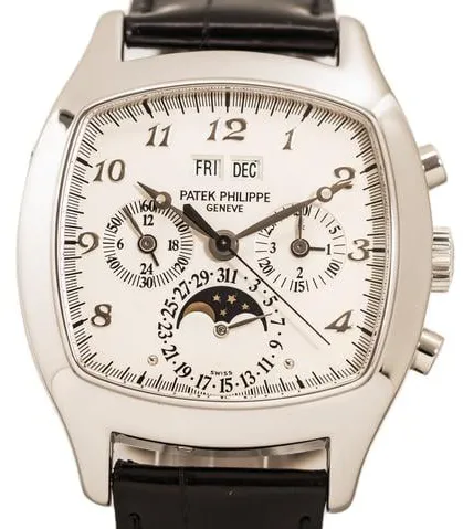 Patek Philippe Perpetual Calendar Chronograph 5020G 45mm White gold Silver