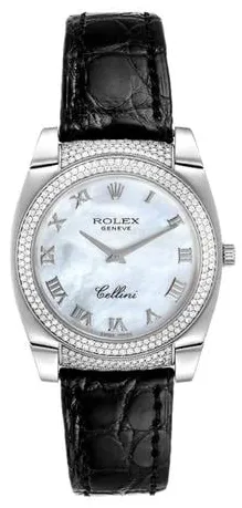 Rolex Cellini Cestello 6311 26mm White gold Mother-of-pearl