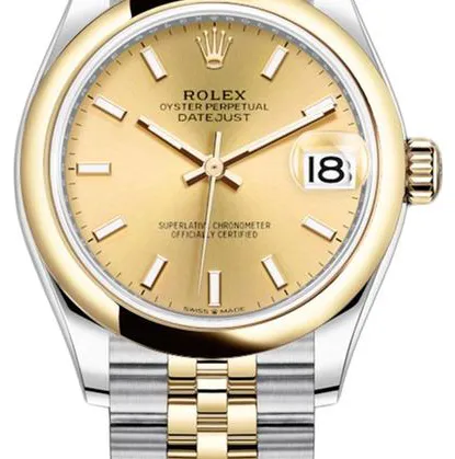 Rolex Datejust 31 278243 31mm Yellow gold and Stainless steel Champagne