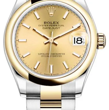 Rolex Datejust 31 278243 31mm Yellow gold and Stainless steel Champagne