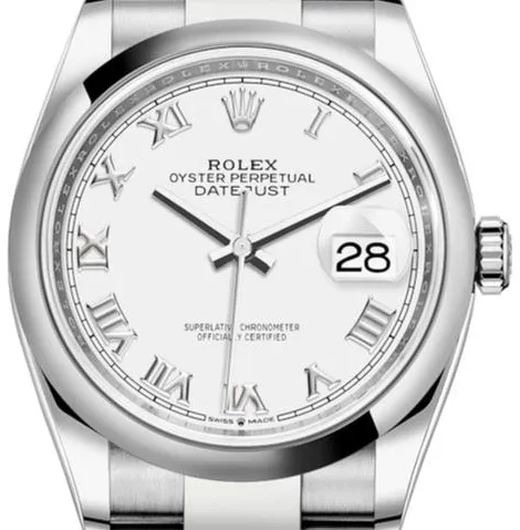 Rolex Datejust 36 126200 36mm Stainless steel White