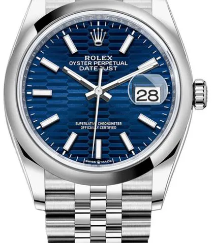 Rolex Datejust 36 126200 36mm Stainless steel Blue