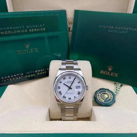 Rolex Datejust 36 126200 36mm Stainless steel White