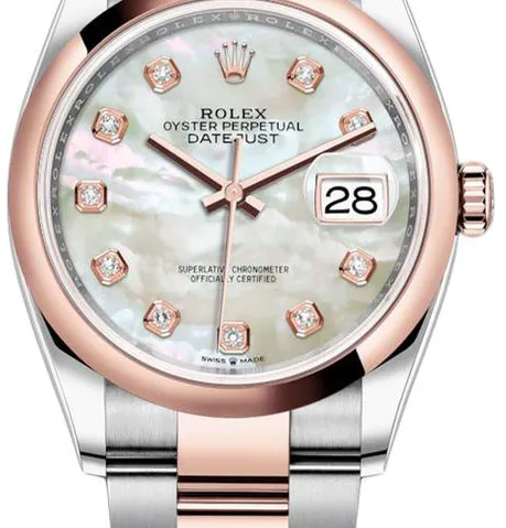 Rolex Datejust 36 126201 36mm Yellow gold and Stainless steel Mother-of-pearl