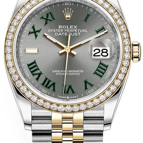 Rolex Datejust 36 126283RBR 36mm Yellow gold and Stainless steel White