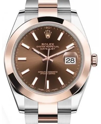 Rolex Datejust 41 126301 41mm Rose gold Brown