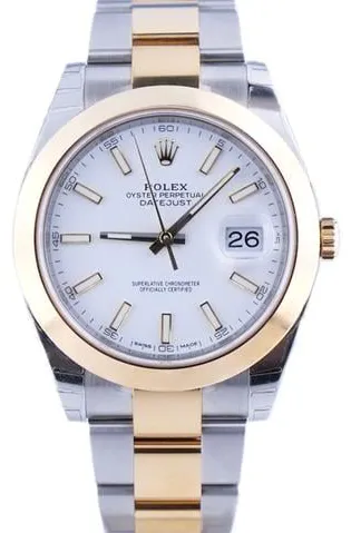 Rolex Datejust 41 126303 41mm Yellow gold and Stainless steel White