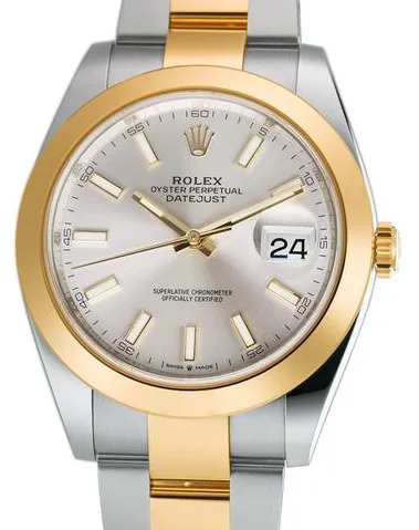 Rolex Datejust 41 126303 41mm Yellow gold and Stainless steel Silver