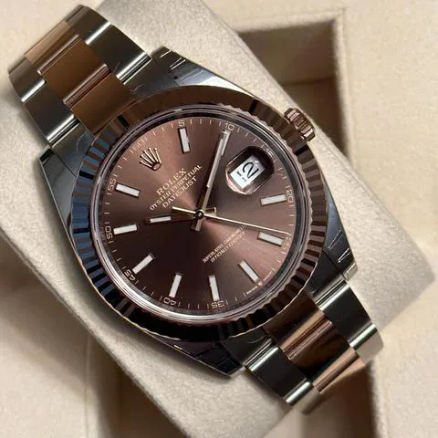 Rolex Datejust 41 126331 41mm Yellow gold and Stainless steel Brown