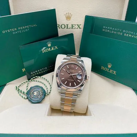 Rolex Datejust 41 126331 41mm Yellow gold and Stainless steel Brown