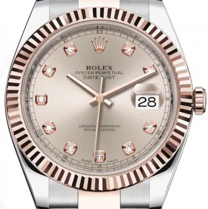 Rolex Datejust 41 126331 41mm Yellow gold and Stainless steel Pink