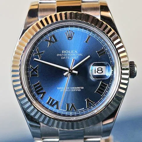 Rolex Datejust II 116334 41mm Stainless steel Blue