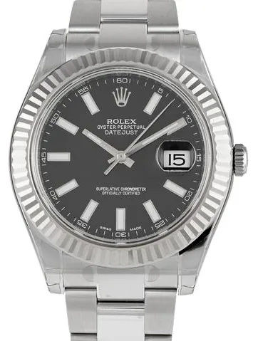 Rolex Datejust II 116334 41mm Stainless steel Black