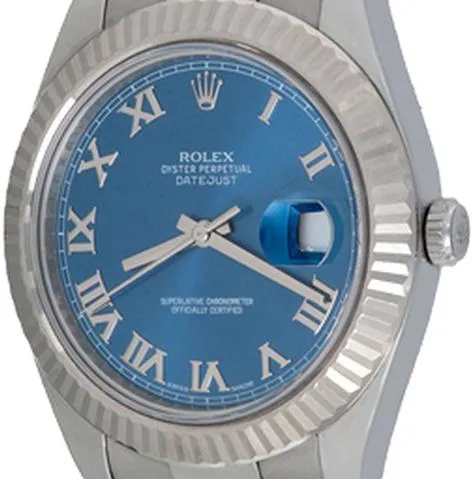 Rolex Datejust II 116334 41mm Stainless steel Blue