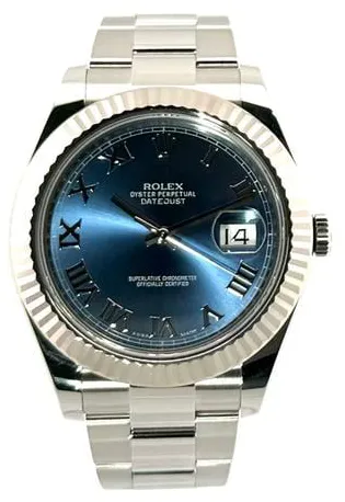 Rolex Datejust II 116334 41mm Stainless steel Blue