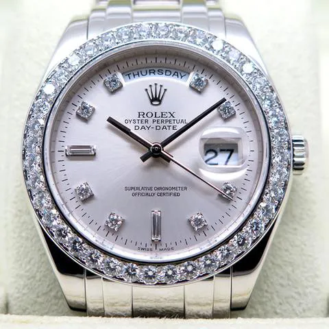 Rolex Day-Date 18946 39mm Platinum Silver 2