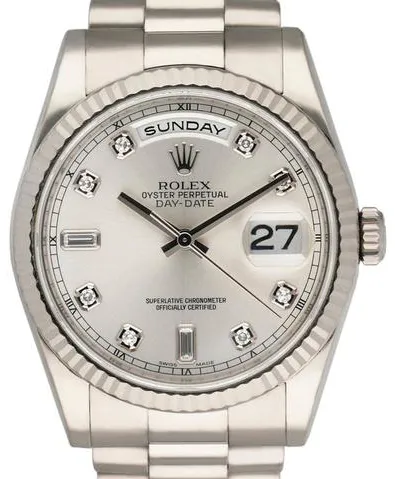 Rolex Day-Date 36 118239 36mm White gold Silver