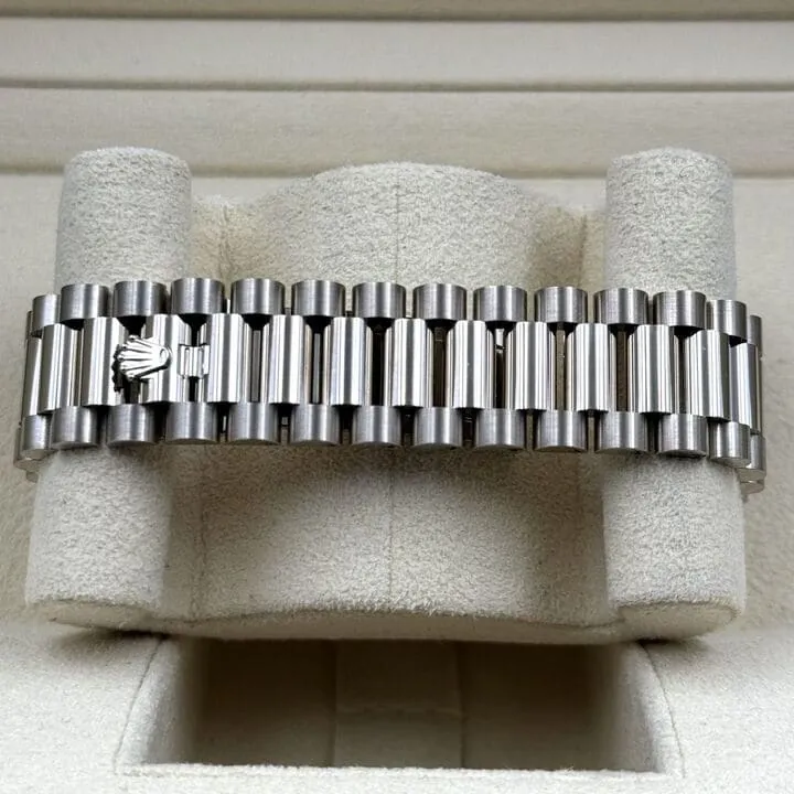 Rolex Day-Date 36 128239-0005 36mm 18k white gold Silver 5