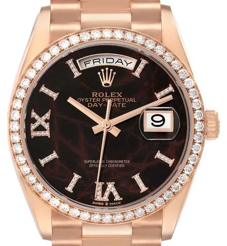 Rolex Day-Date 36 128345RBR 36mm Rose gold Eisenkiesel