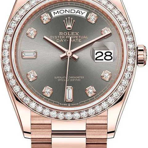 Rolex Day-Date 36 128345RBR 36mm Rose gold Gray