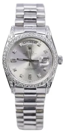 Rolex Day-Date 36 18049 36mm White gold Silver