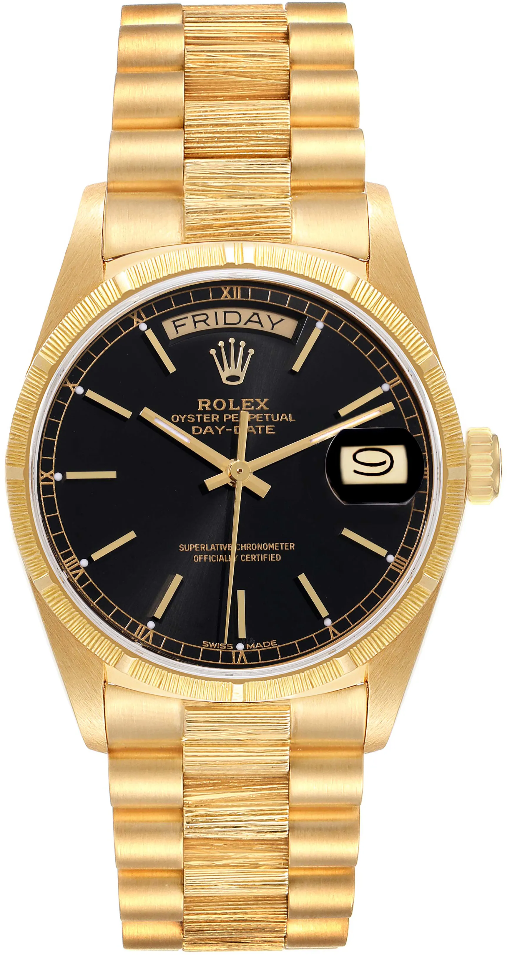 Rolex Day-Date 36 18078 36mm Yellow gold Black