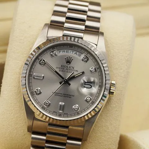 Rolex Day-Date 36 18239 36mm White gold Silver