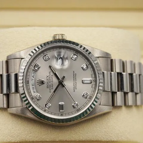 Rolex Day-Date 36 18239 36mm White gold Silver 4