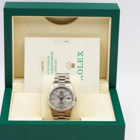 Rolex Day-Date 36 18239 36mm White gold Silver 6