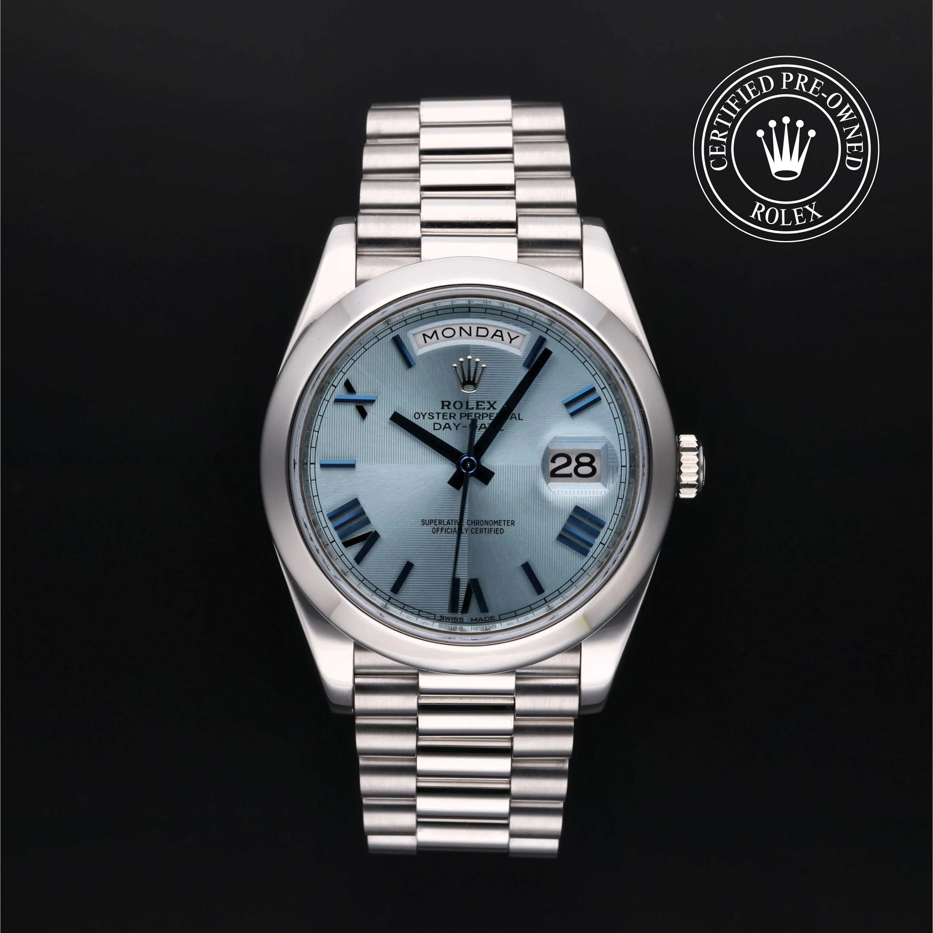 Rolex Day-Date 40 228206 40mm Platinum Blue