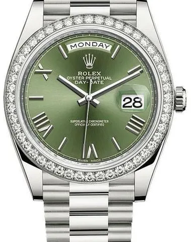 Rolex Day-Date 40 228349RBR 40mm White gold Green