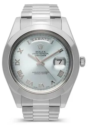 Rolex Day-Date II 218206 41mm Platinum Blue