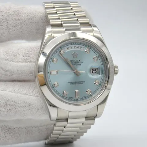 Rolex Day-Date II 218206 41mm Platinum Blue