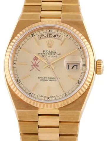 Rolex Day-Date Oysterquartz 19018 36mm Yellow gold Champagne