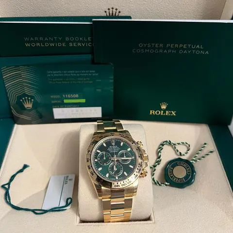 Rolex Daytona 116508 40mm Yellow gold Green