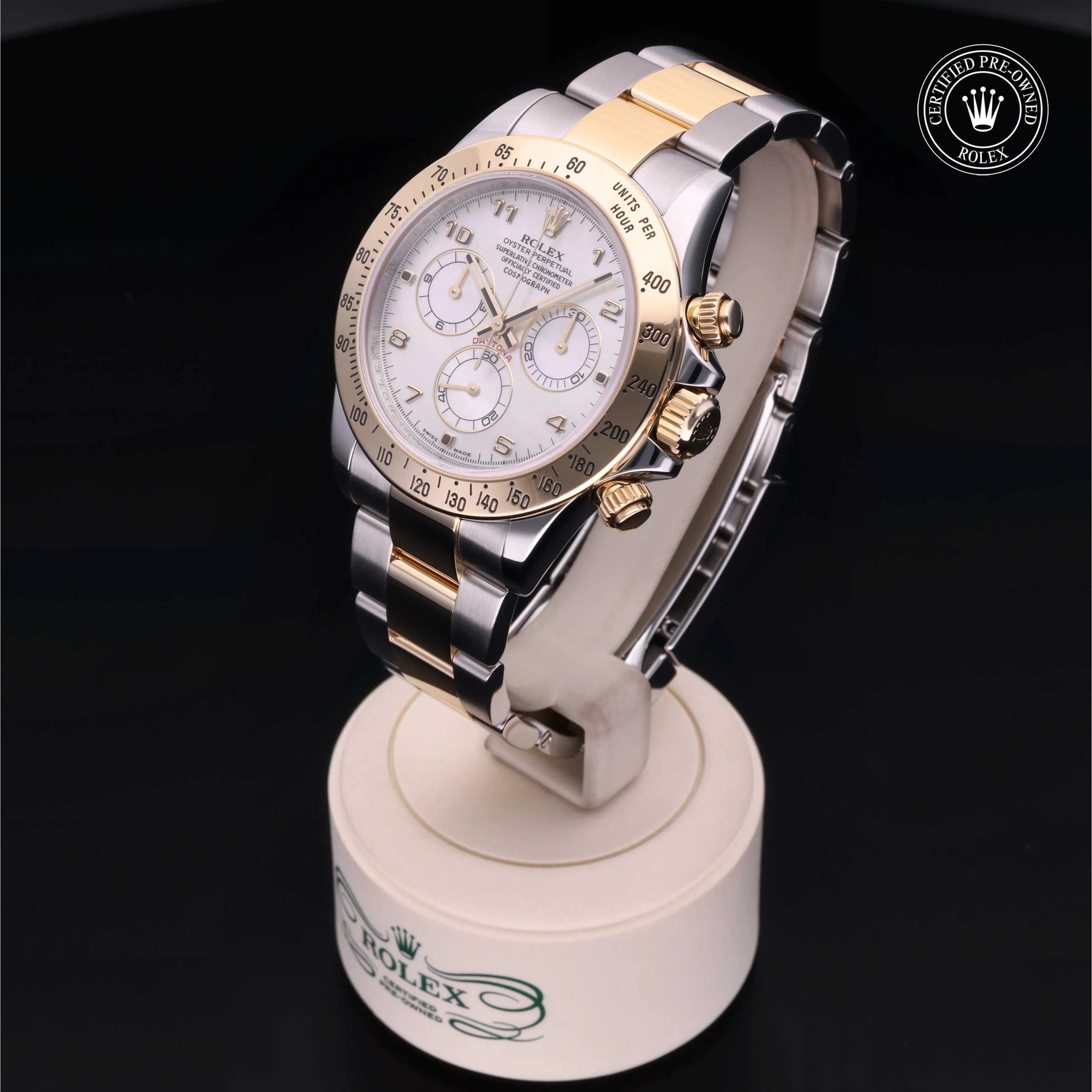 Rolex Daytona 116523 40mm Yellow gold and Stainless steel White 2