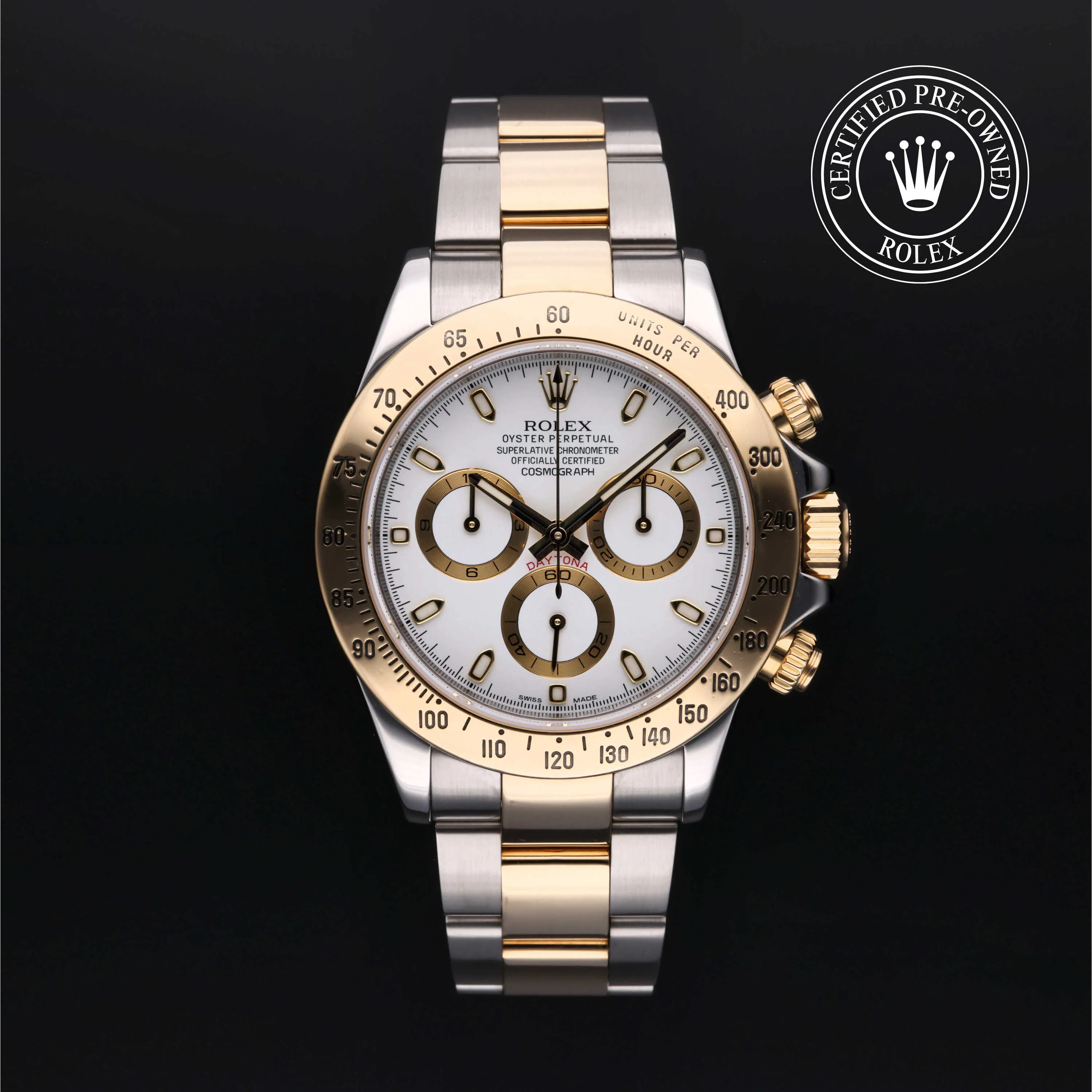 Rolex Daytona 116523 40mm Yellow gold and Stainless steel White