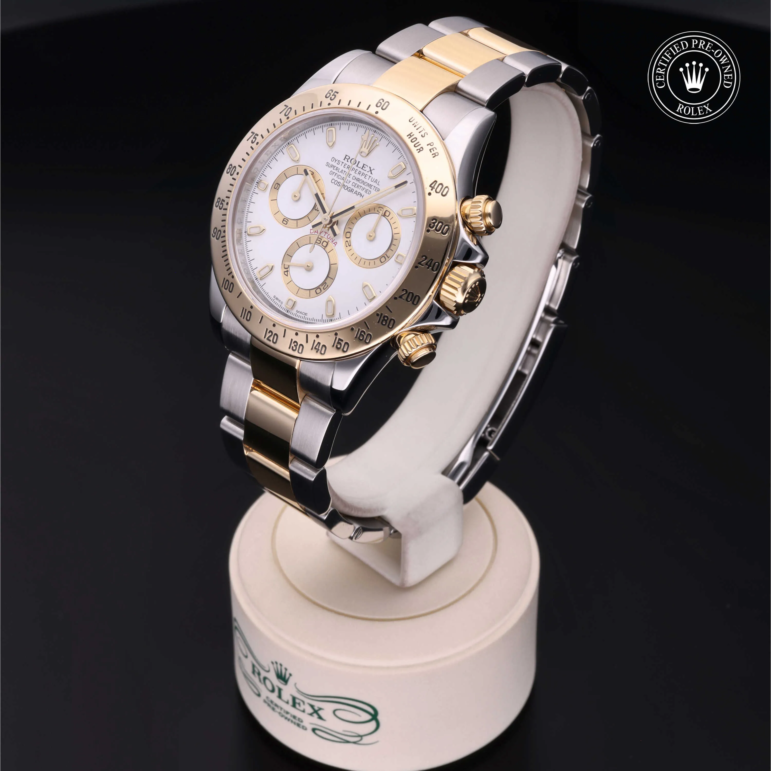 Rolex Daytona 116523 40mm Yellow gold and Stainless steel White 2