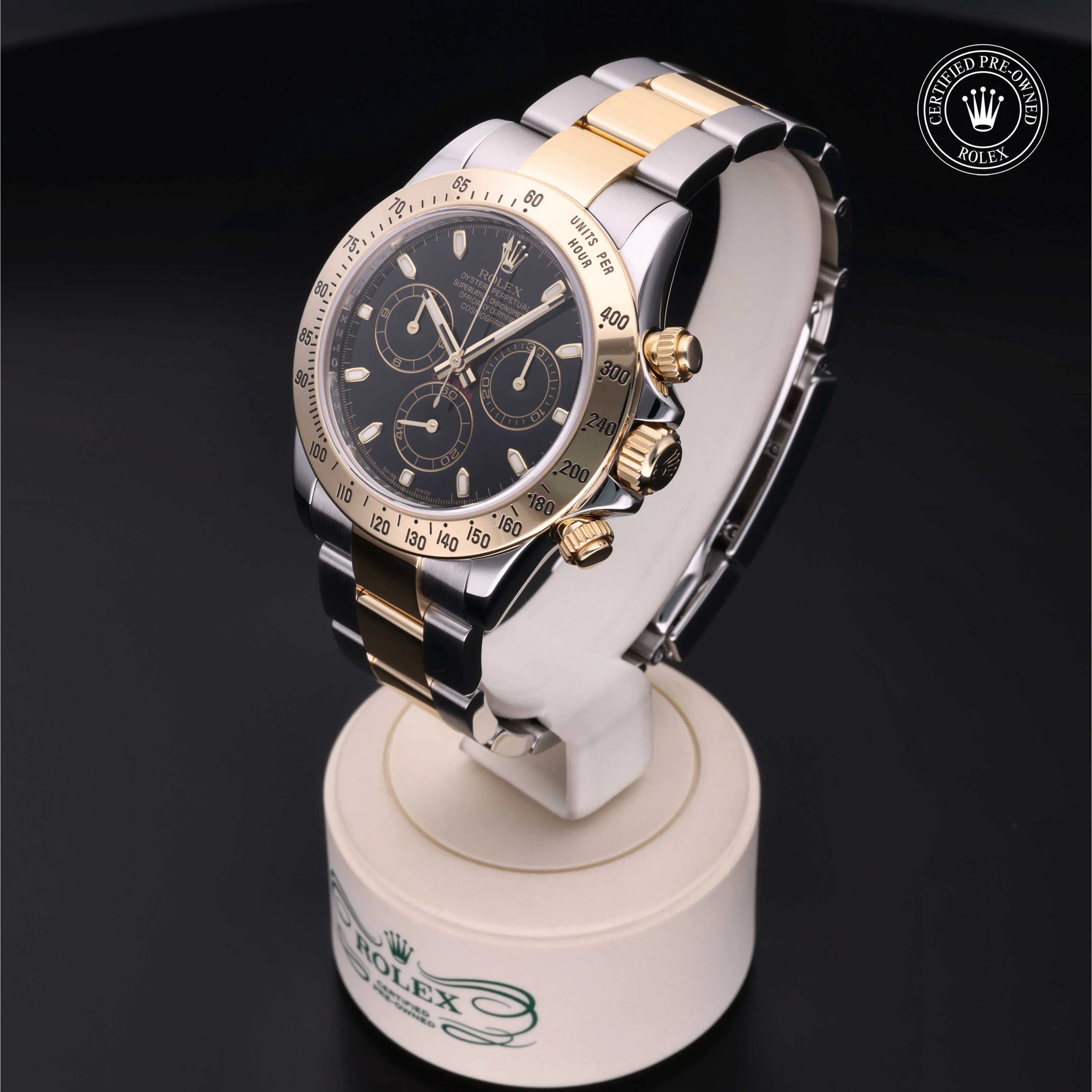 Rolex Daytona 116523 40mm Yellow gold and Stainless steel Black 2