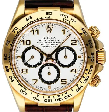 Rolex Daytona 16518 40mm Yellow gold White