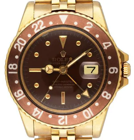 Rolex GMT-Master 1675 40mm Yellow gold Brown