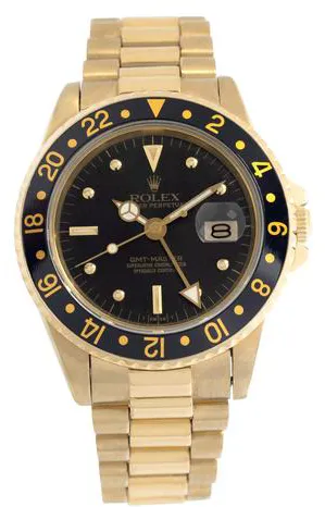 Rolex GMT-Master 16758 40mm Yellow gold Black