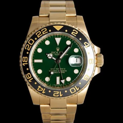 Rolex GMT-Master II 116718LN 40mm Yellow gold Green