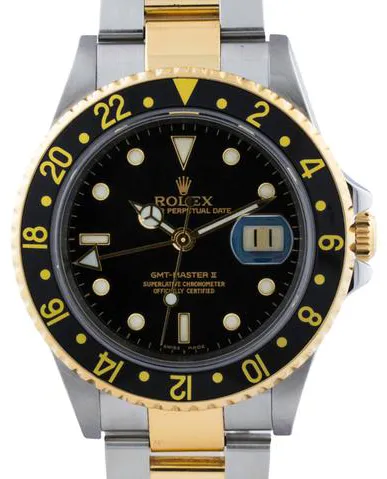 Rolex GMT-Master II 16713 40mm Yellow gold and Stainless steel Black