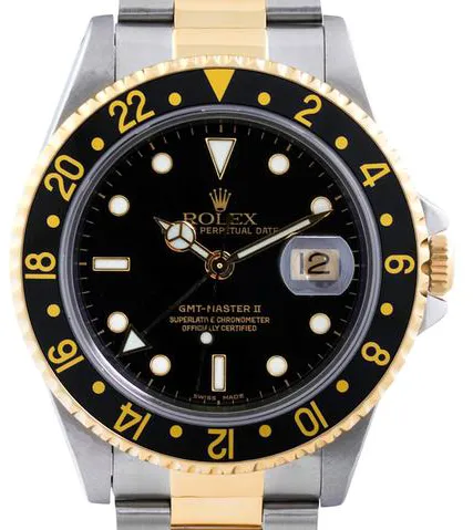 Rolex GMT-Master II 16713 40mm Yellow gold and Stainless steel Black