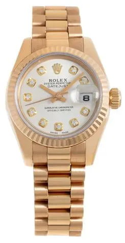 Rolex Lady-Datejust 179175 26mm Rose gold Champagne