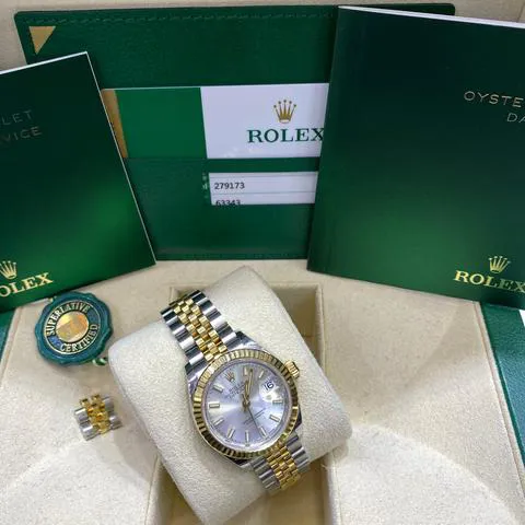 Rolex Lady-Datejust 279173 28mm Yellow gold and Stainless steel Silver