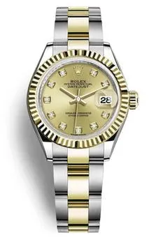 Rolex Lady-Datejust 279173 28mm Yellow gold and Stainless steel Champagne