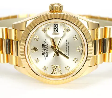 Rolex Lady-Datejust 279178 28mm Yellow gold Silver